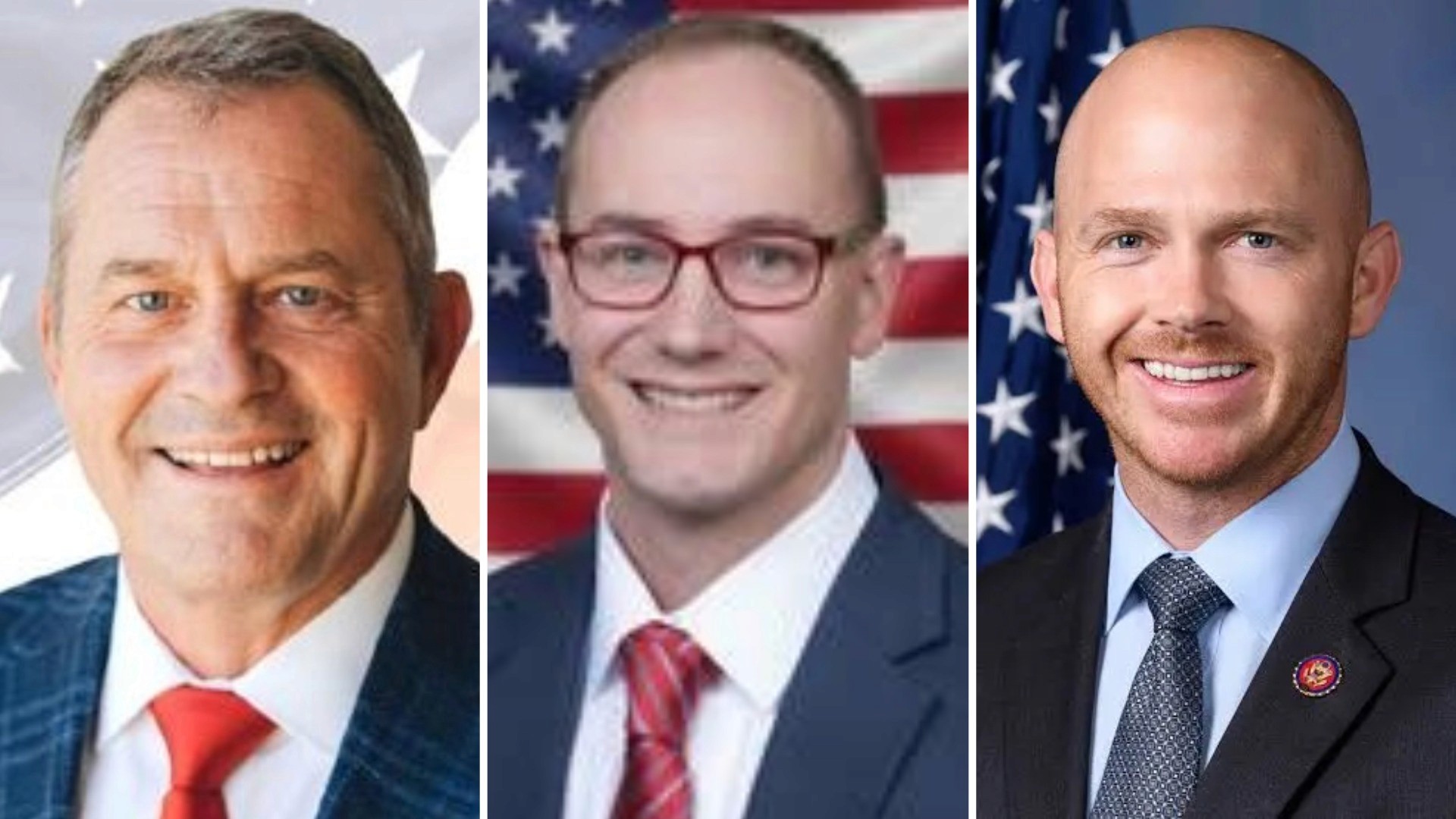 U.S. House of Representatives District 4 Republican primary candidates David Atchley (Left), Robert E Lee (Middle), and William Timmons (Right)