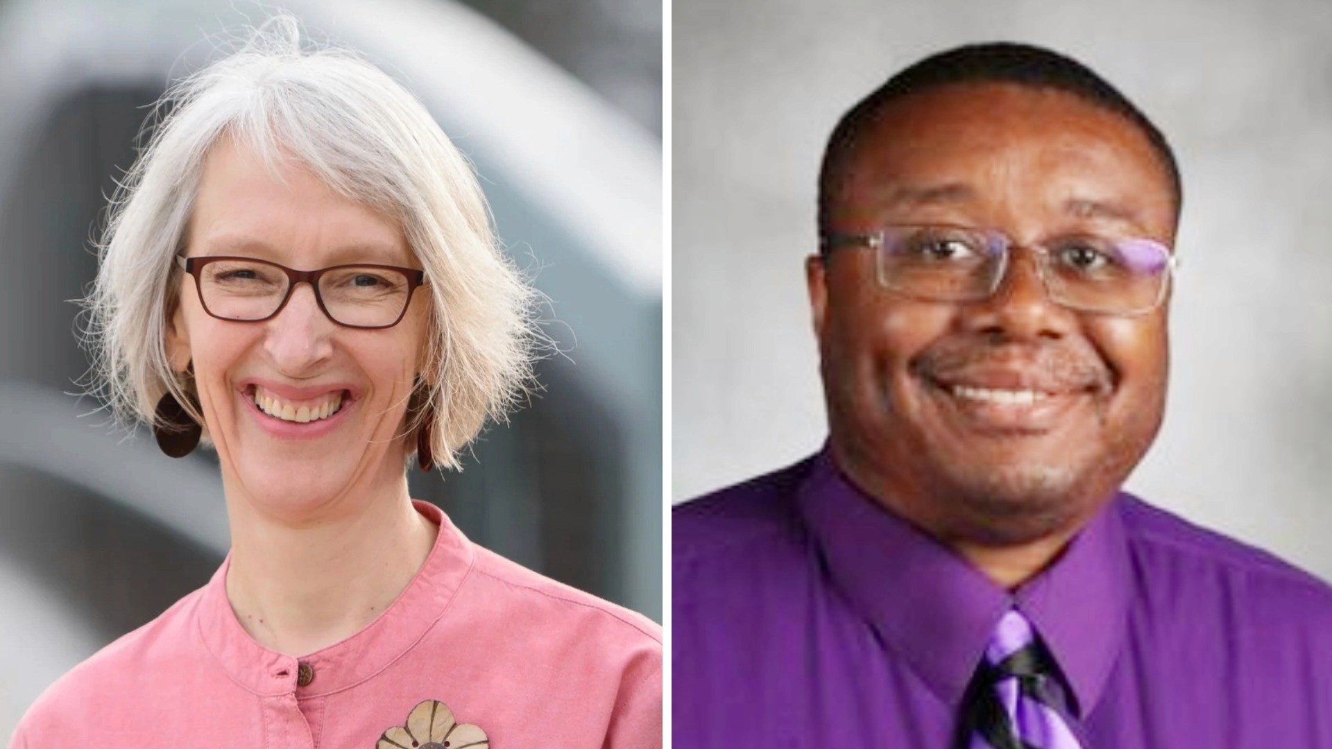 U.S. House of Representatives District 3 Democratic primary candidates Eunice Lehmacher (Left) and Dr. Ernest E Mackins (Right)